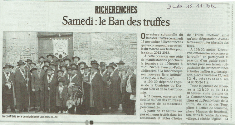 Ban des truffes 2012